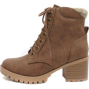 NEW Soda Single Lug sole chunky heel combat boot Size 8